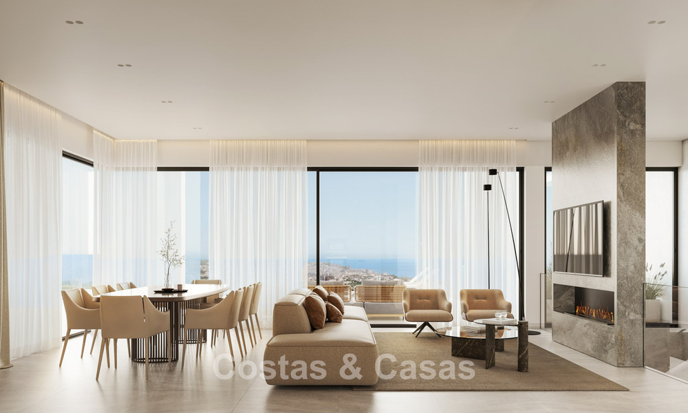 Villas luxueuses sur plan avec vue imprenable sur la mer à vendre à Mijas, Costa del Sol 780103