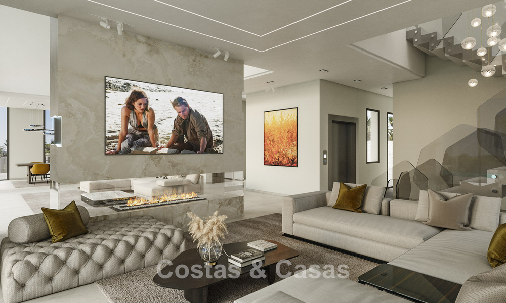2 villas neuves sophistiquées avec vue sur la mer à vendre à proximité des commodités sur le célèbre Golden Mile de Marbella 780250