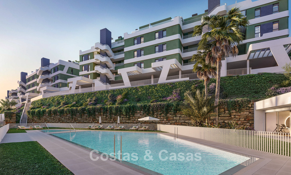 Appartements de golf, en première ligne, avec vue sur la mer, à vendre dans un complexe de luxe à Mijas, Costa del Sol 780594