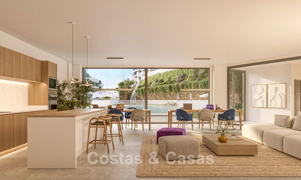 Appartements de golf, en première ligne, avec vue sur la mer, à vendre dans un complexe de luxe à Mijas, Costa del Sol 780595