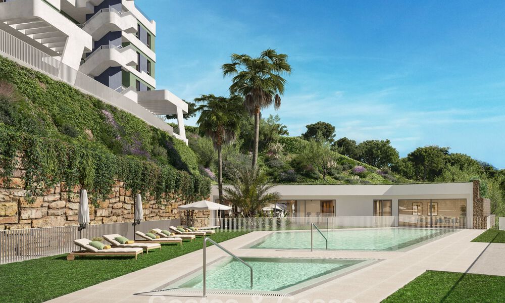 Appartements de golf, en première ligne, avec vue sur la mer, à vendre dans un complexe de luxe à Mijas, Costa del Sol 780597
