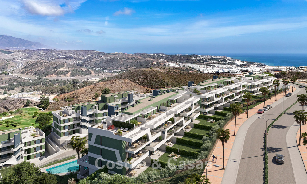 Appartements de golf, en première ligne, avec vue sur la mer, à vendre dans un complexe de luxe à Mijas, Costa del Sol 780598