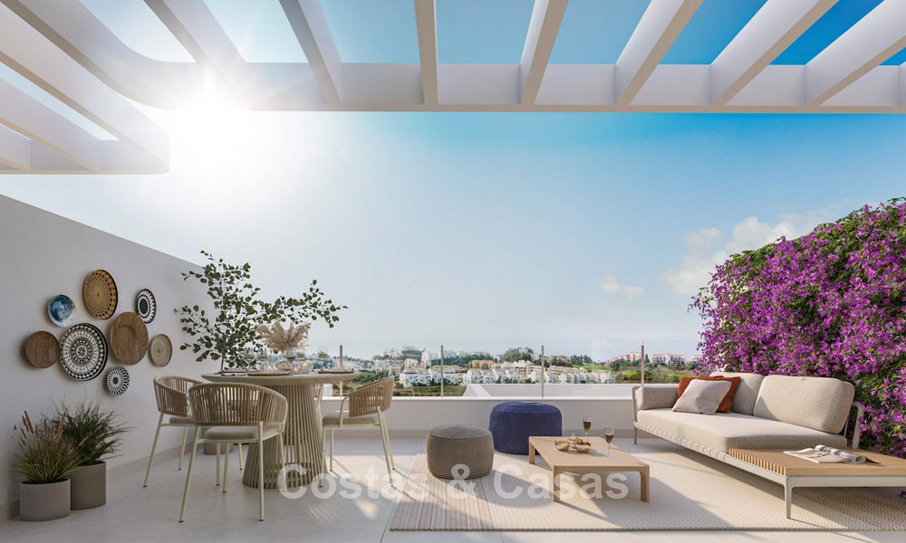 Appartements de golf, en première ligne, avec vue sur la mer, à vendre dans un complexe de luxe à Mijas, Costa del Sol 780602