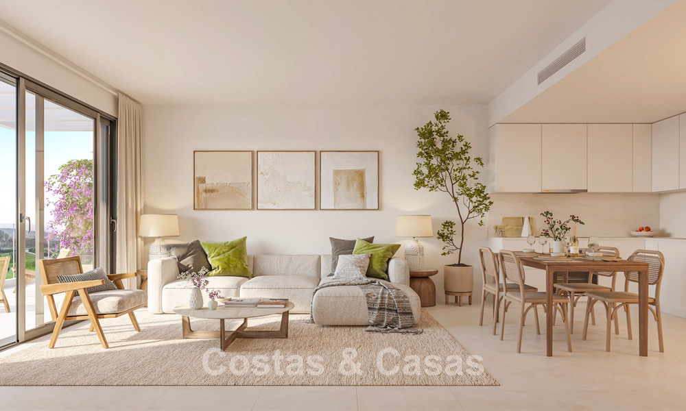 Appartements de golf, en première ligne, avec vue sur la mer, à vendre dans un complexe de luxe à Mijas, Costa del Sol 780603