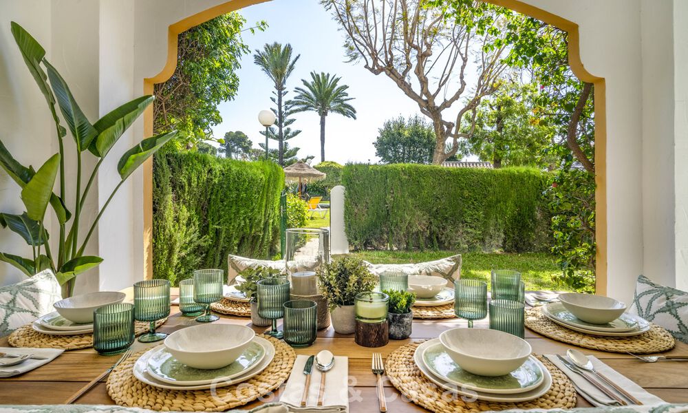 Appartement rénové de 3 chambres avec jardin à distance de marche de Puerto Banus à Nueva Andalucia, Marbella 780666