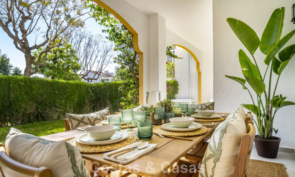 Appartement rénové de 3 chambres avec jardin à distance de marche de Puerto Banus à Nueva Andalucia, Marbella 780670