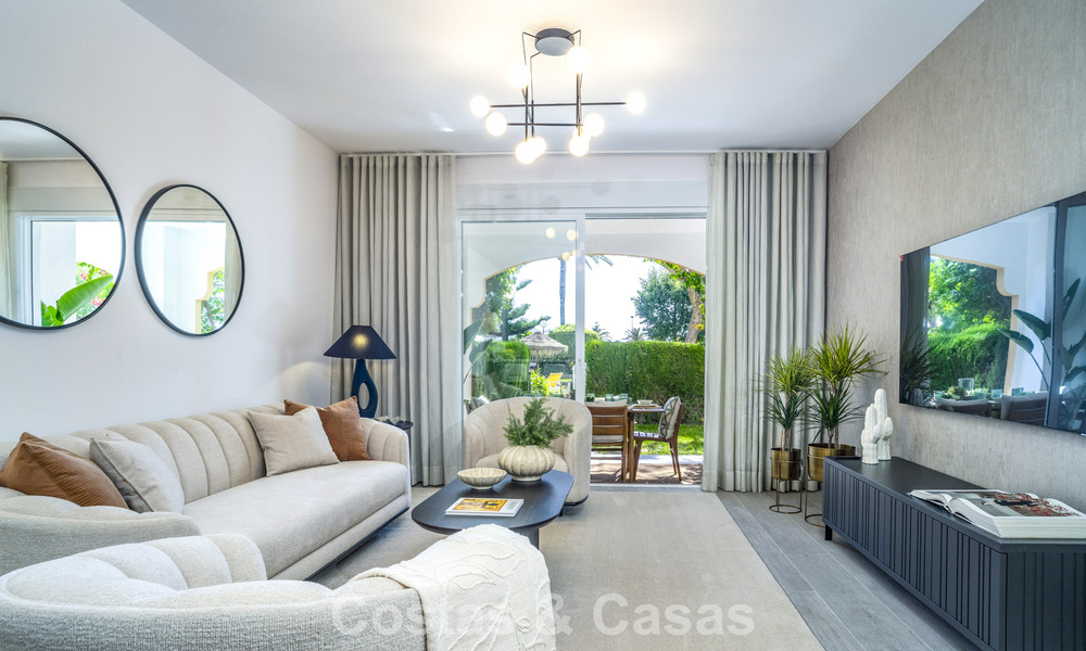 Appartement rénové de 3 chambres avec jardin à distance de marche de Puerto Banus à Nueva Andalucia, Marbella 780681