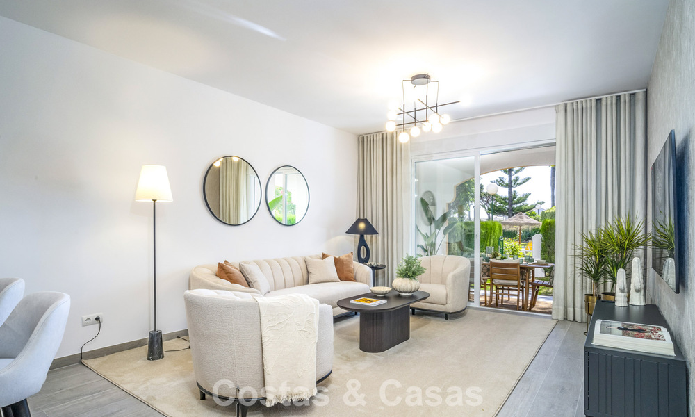 Appartement rénové de 3 chambres avec jardin à distance de marche de Puerto Banus à Nueva Andalucia, Marbella 780690
