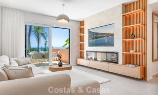 Appartement de plage, prêt à emménager, avec vue imprenable sur la mer, à vendre dans l'ouest d'Estepona 781081 