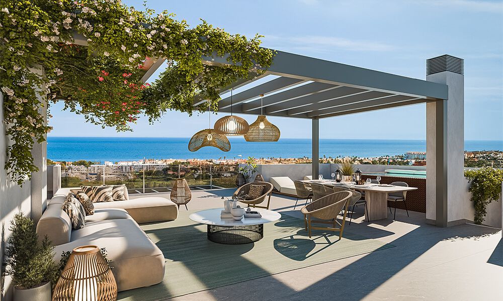 Lancement! Appartements modernes sur plan avec vue sur la mer à vendre à Casares Costa, Costa del Sol 788229