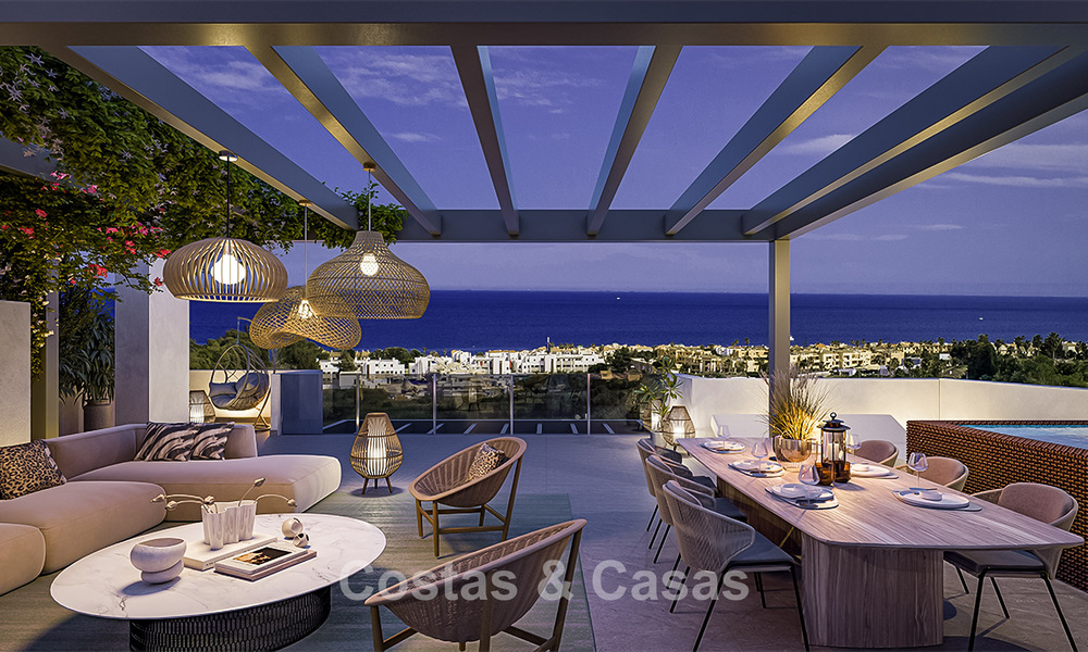 Lancement! Appartements modernes sur plan avec vue sur la mer à vendre à Casares Costa, Costa del Sol 788231