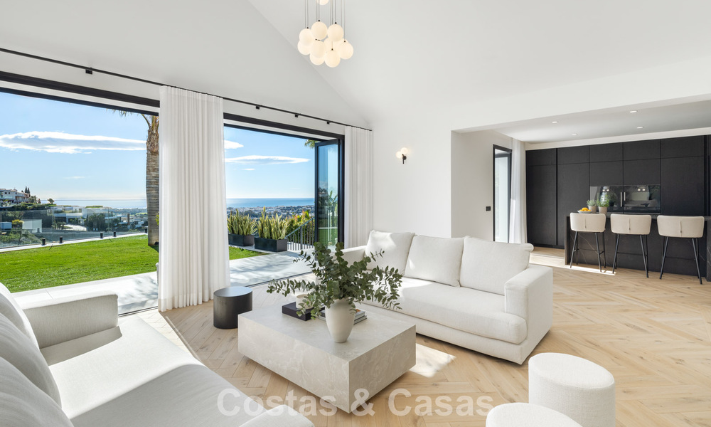 Villa de luxe à l'architecture espagnole contemporaine et vue sur la mer, prête à emménager, à vendre à Marbella - Benahavis 781363