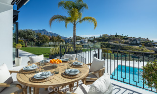 Villa de luxe à l'architecture espagnole contemporaine et vue sur la mer, prête à emménager, à vendre à Marbella - Benahavis 781365 