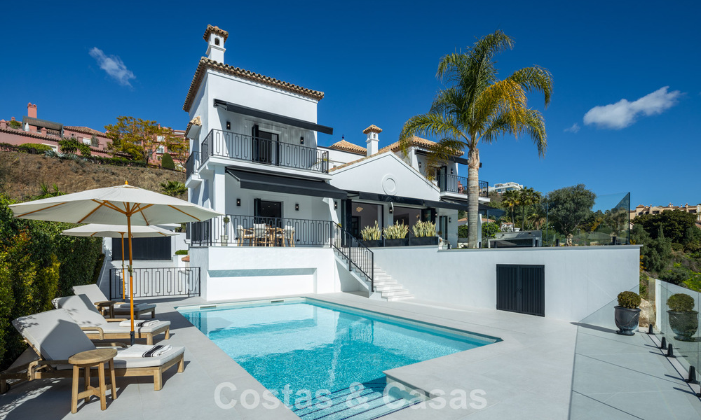Villa de luxe à l'architecture espagnole contemporaine et vue sur la mer, prête à emménager, à vendre à Marbella - Benahavis 781366