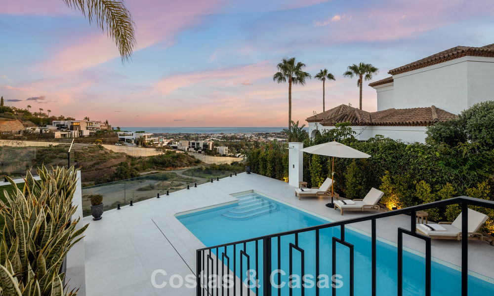 Villa de luxe à l'architecture espagnole contemporaine et vue sur la mer, prête à emménager, à vendre à Marbella - Benahavis 781382