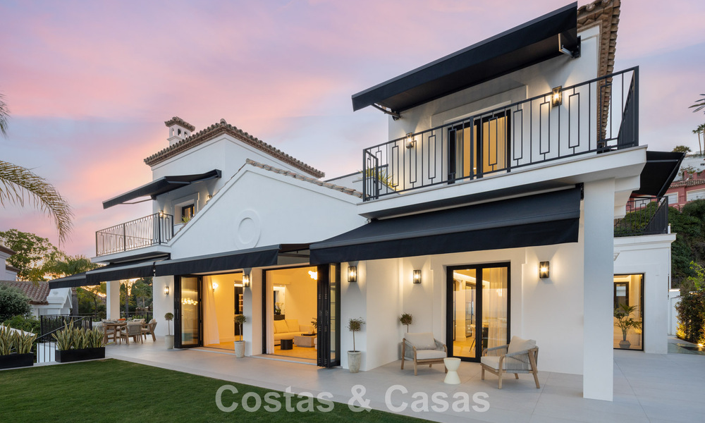 Villa de luxe à l'architecture espagnole contemporaine et vue sur la mer, prête à emménager, à vendre à Marbella - Benahavis 781383
