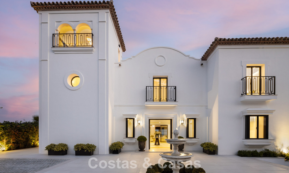 Villa de luxe à l'architecture espagnole contemporaine et vue sur la mer, prête à emménager, à vendre à Marbella - Benahavis 781384