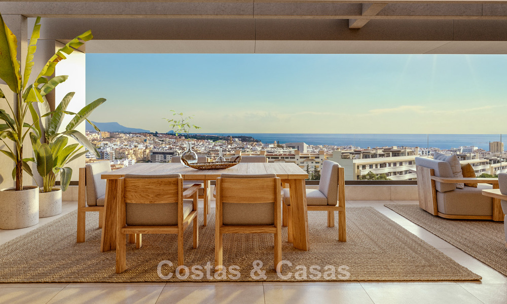 Lancement! Appartements neufs et élégants à vendre avec vue panoramique sur la mer près du centre d'Estepona 781390