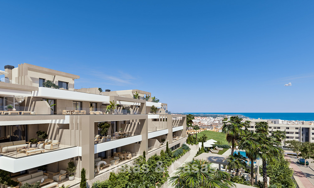 Lancement! Appartements neufs et élégants à vendre avec vue panoramique sur la mer près du centre d'Estepona 781393