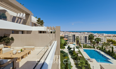 Lancement! Appartements neufs et élégants à vendre avec vue panoramique sur la mer près du centre d'Estepona 781399