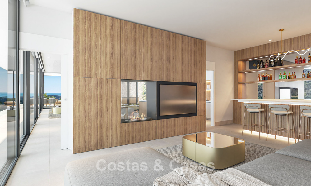 Villa design haut de gamme à la pointe de la technologie avec vue imprenable sur la mer à vendre sur les collines de Marbella - Benahavis 781710