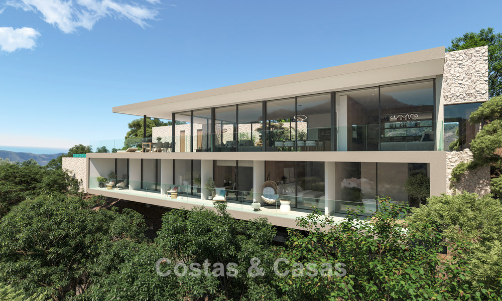 Villa design haut de gamme à la pointe de la technologie avec vue imprenable sur la mer à vendre sur les collines de Marbella - Benahavis 781713