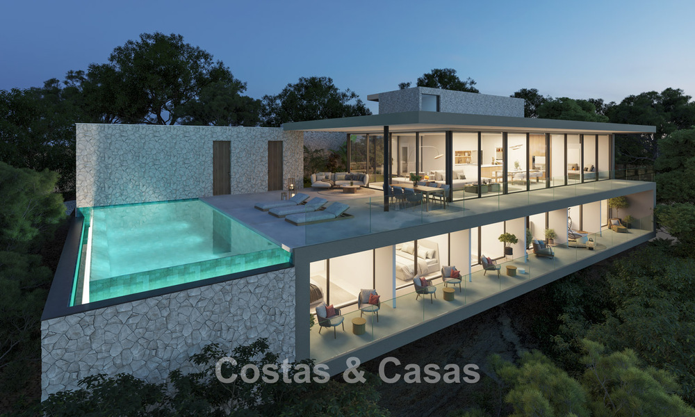 Villa design haut de gamme à la pointe de la technologie avec vue imprenable sur la mer à vendre sur les collines de Marbella - Benahavis 781714
