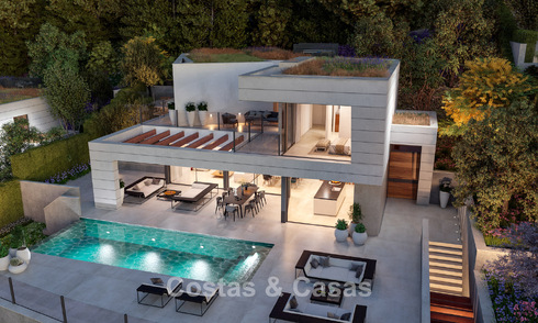 Villa neuve moderne et luxueuse avec vue sur la mer à vendre dans un quartier calme et verdoyant à l'est du centre-ville de Malaga 782550