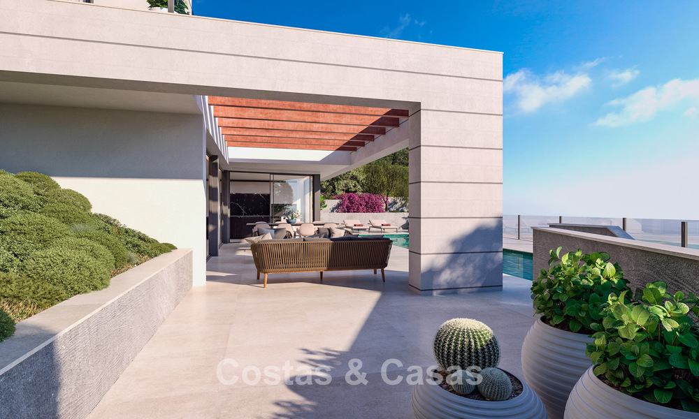 Villa neuve sophistiquée avec vue mer à vendre dans une nouvelle résidence fermée à l'est de Malaga 782560