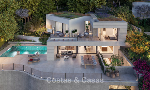 Villa neuve haut de gamme avec vue sur la mer à vendre dans un quartier verdoyant à l'est du centre de Malaga 782568