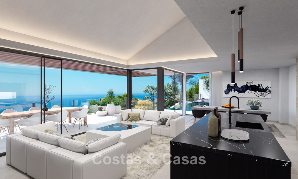 Villa design neuve avec vue sur la mer à vendre dans un quartier résidentiel sécurisé à l'est du centre de Malaga 782574