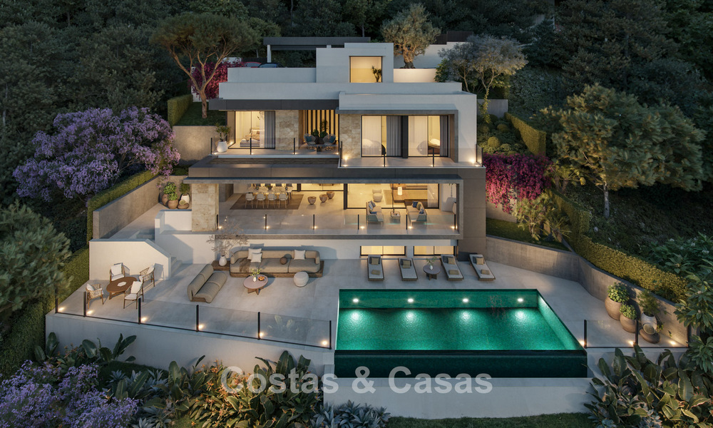 Villa moderne neuve avec vue panoramique sur la mer à vendre, entourée de verdure, à l'est du centre de Malaga 782576