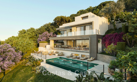 Villa moderne neuve avec vue panoramique sur la mer à vendre, entourée de verdure, à l'est du centre de Malaga 782577