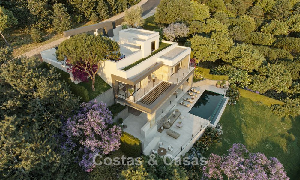 Villa moderne neuve avec vue panoramique sur la mer à vendre, entourée de verdure, à l'est du centre de Malaga 782578