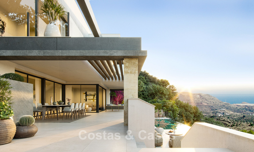 Villa moderne neuve avec vue panoramique sur la mer à vendre, entourée de verdure, à l'est du centre de Malaga 782579