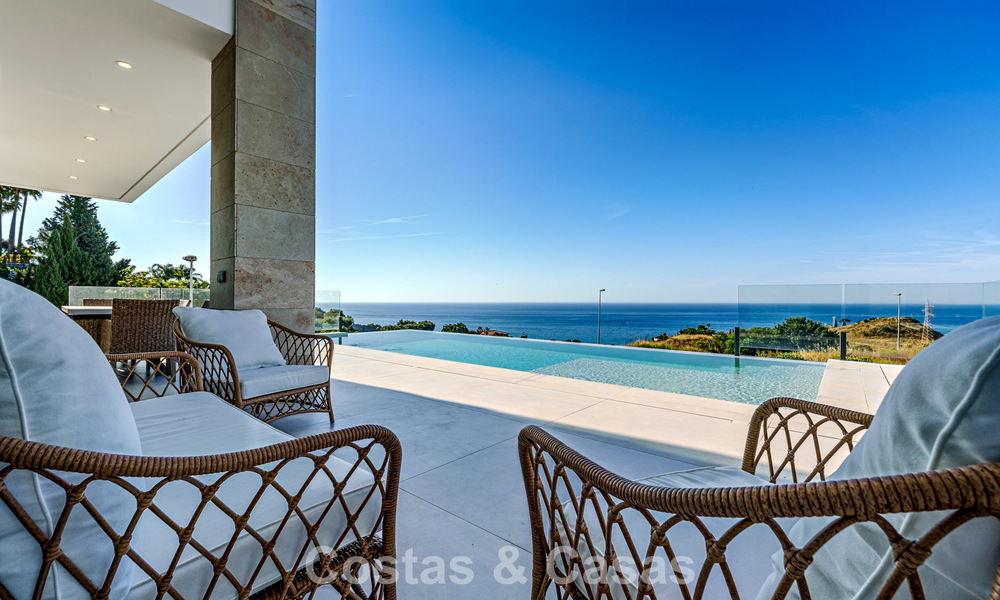 Villa de luxe, prête à emménager, avec vue sur la mer, à vendre dans un quartier résidentiel calme à Benalmadena, Costa del Sol 782334