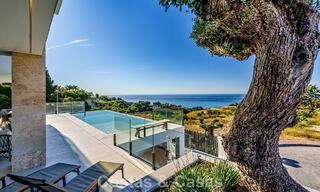 Villa de luxe, prête à emménager, avec vue sur la mer, à vendre dans un quartier résidentiel calme à Benalmadena, Costa del Sol 782335 