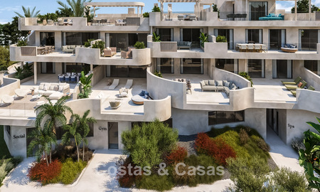 Appartements de charme élégants à vendre à quelques pas de la plage à l'ouest d'Estepona 782600