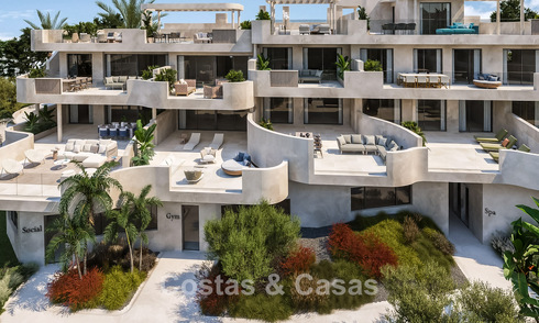 Appartements de charme élégants à vendre à quelques pas de la plage à l'ouest d'Estepona 782600
