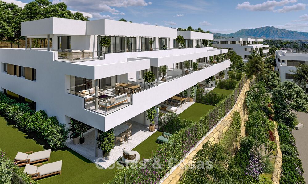 Nouveau projet d'appartements de luxe contemporains à vendre à quelques pas de la plage et vue sur la mer à l'ouest d'Estepona 783263