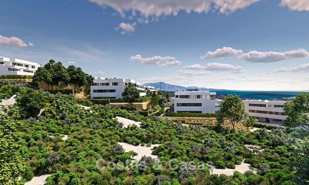 Nouveau projet d'appartements de luxe contemporains à vendre à quelques pas de la plage et vue sur la mer à l'ouest d'Estepona 783264
