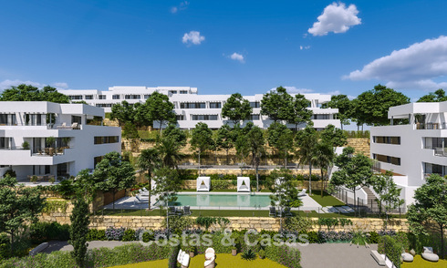 Nouveau projet d'appartements de luxe contemporains à vendre à quelques pas de la plage et vue sur la mer à l'ouest d'Estepona 783266