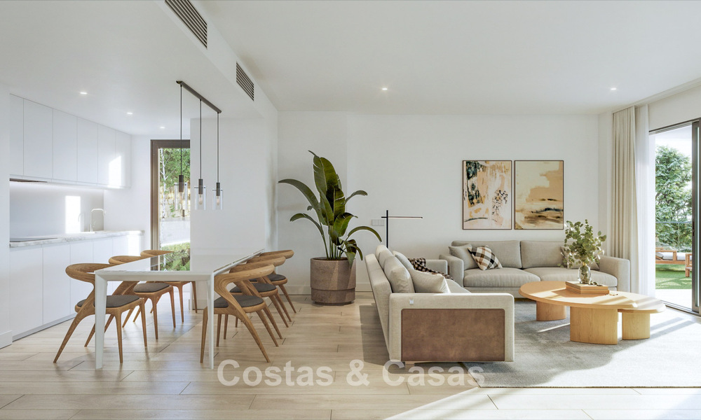 Nouveau projet d'appartements de luxe contemporains à vendre à quelques pas de la plage et vue sur la mer à l'ouest d'Estepona 783270
