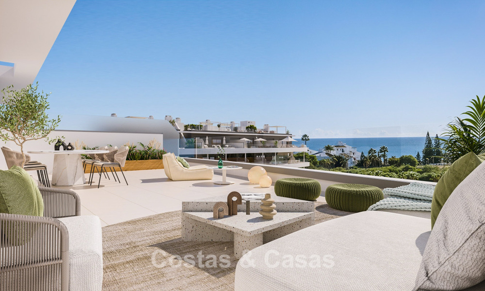 Appartements contemporains neufs avec vue imprenable sur la mer à vendre près du centre d'Estepona 783347