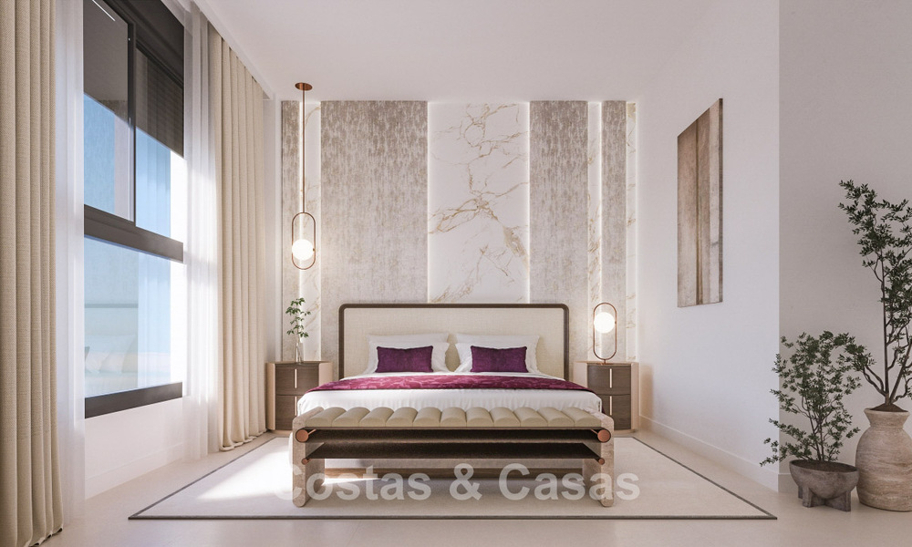 Appartements contemporains neufs avec vue imprenable sur la mer à vendre près du centre d'Estepona 783354