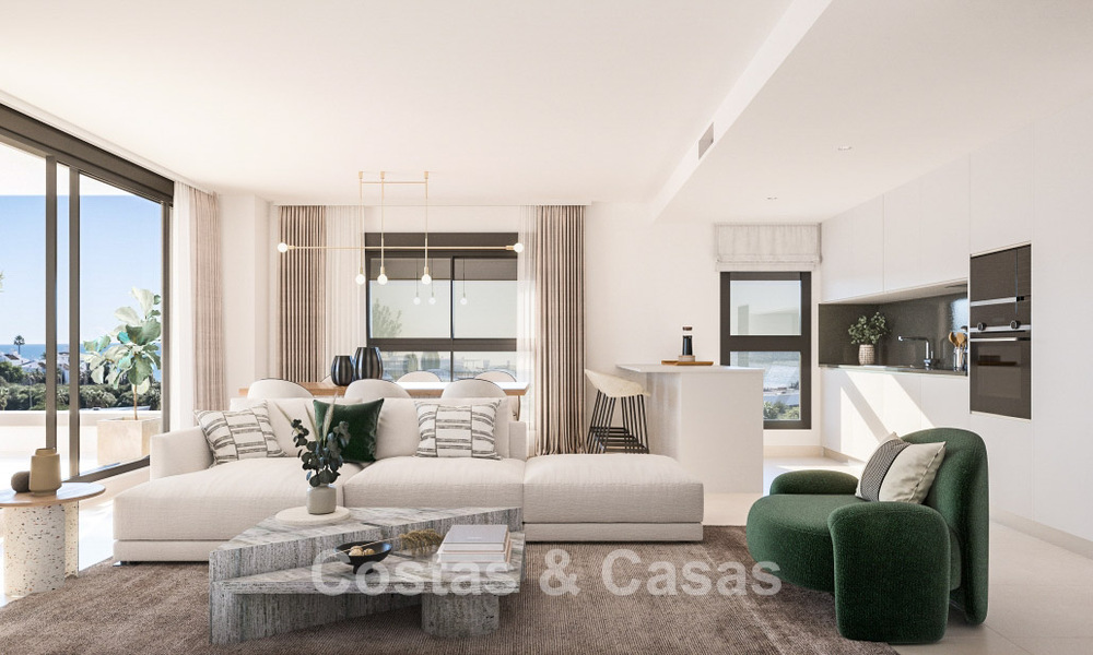Appartements contemporains neufs avec vue imprenable sur la mer à vendre près du centre d'Estepona 783358