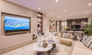 Appartement de luxe rénové avec vue dégagée sur la mer à vendre, en première ligne de plage, entre Marbella et Estepona 783447 