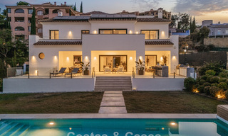 Villa de style méditerranéen moderne en première ligne de golf à vendre à Elviria, à l'est du centre de Marbella 783033 