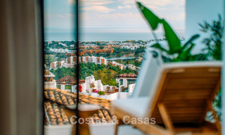 Spacieuse maison de ville de 3 chambres, prête à emménager, avec vue sur le golf et la mer, à vendre à Marbella - Benahavis 782994 