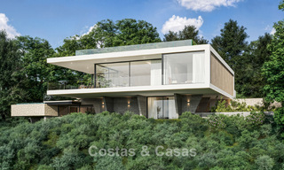 Villa neuve sur plan à l'architecture avant-gardiste à vendre sur les collines de Marbella - Benahavis 783399 